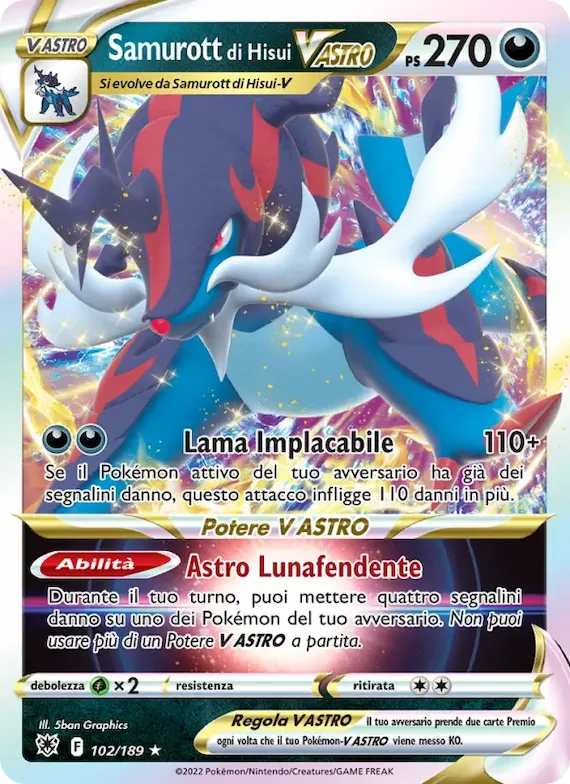 Samurott di Hisui V ASTRO 102 – Lucentezza Siderale