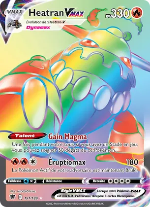 Heatran VMAX n° 191 – Astres Radieux