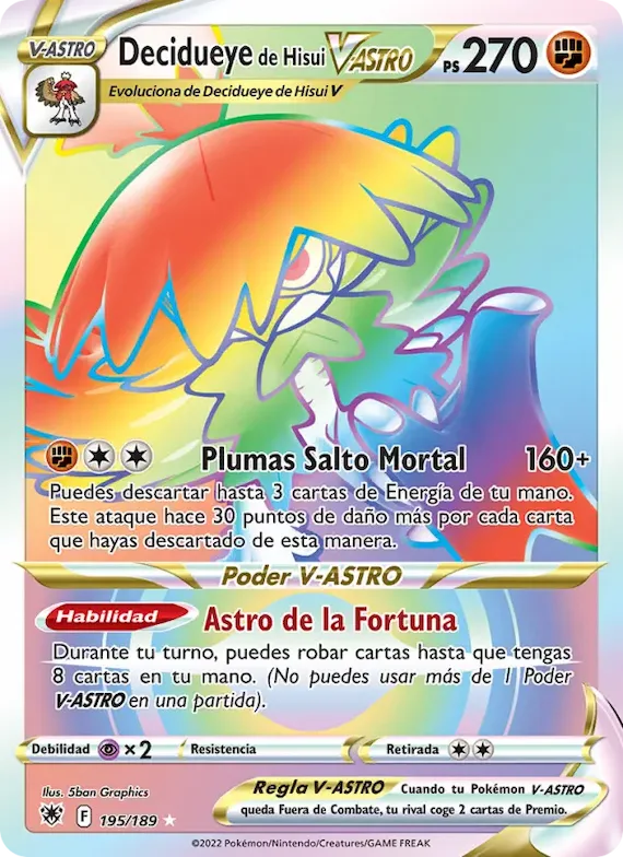 Decidueye de Hisui V-ASTRO 195 – Resplandor Astral