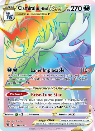 Clamiral de Hisui VSTAR n° 197 – Astres Radieux
