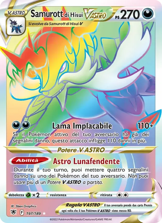 Samurott di Hisui V ASTRO 197 – Lucentezza Siderale