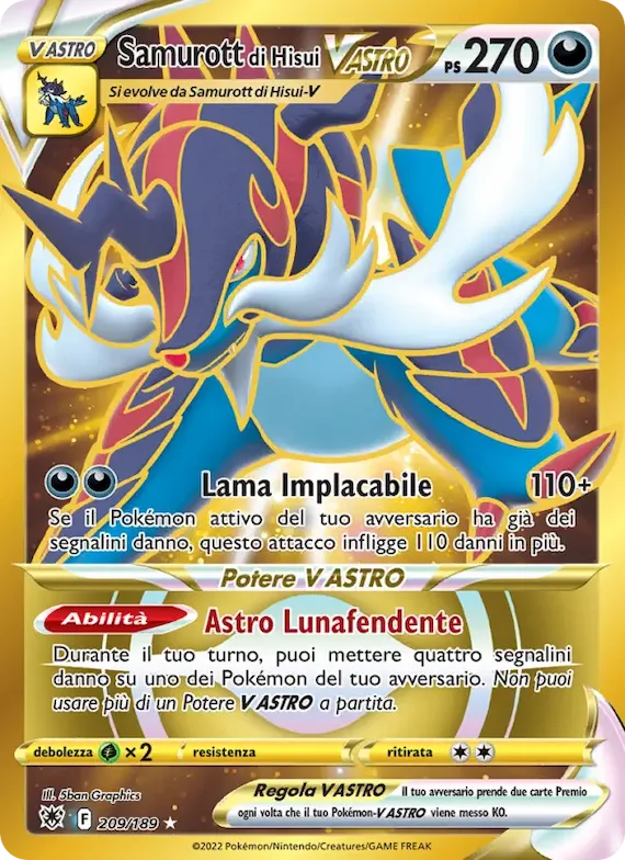 Samurott di Hisui V ASTRO 209 – Lucentezza Siderale