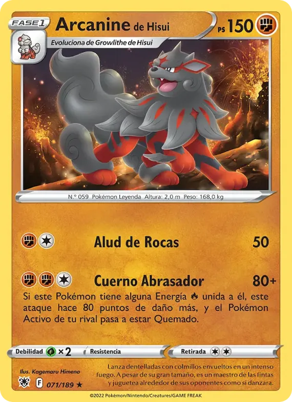 Arcanine de Hisui 71 – Resplandor Astral
