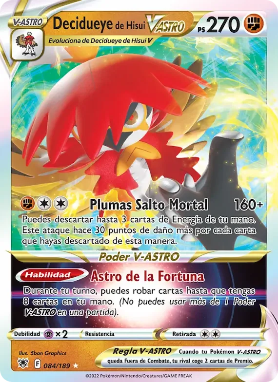 Decidueye de Hisui V-ASTRO 84 – Resplandor Astral