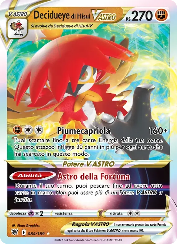Decidueye di Hisui V ASTRO 84 – Lucentezza Siderale