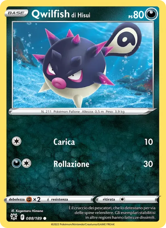 Qwilfish di Hisui 88 – Lucentezza Siderale