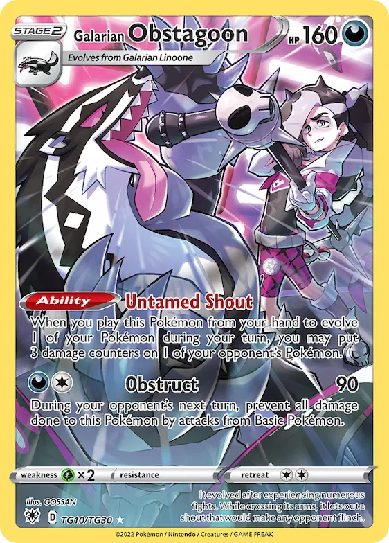 Galarian Obstagoon #TG10 – Astral Radiance Trainer Gallery