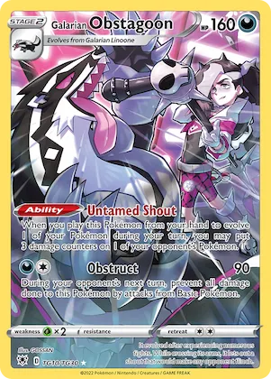 Galarian Obstagoon #TG10 – Astral Radiance Trainer Gallery