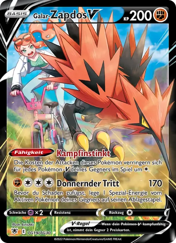 Galar-Zapdos V TG19 – Astralglanz Trainer-Galerie