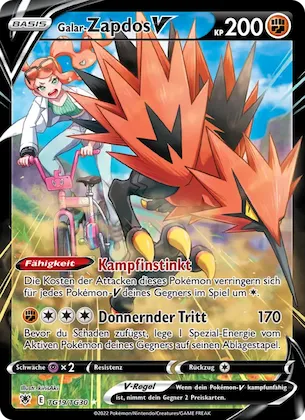 Galar-Zapdos V TG19 – Astralglanz Trainer-Galerie