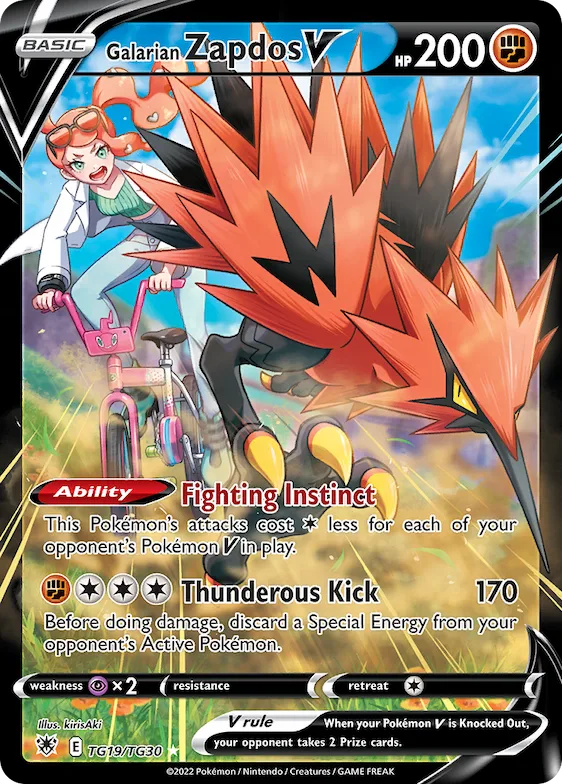 Galarian Zapdos V #TG19 – Astral Radiance Trainer Gallery