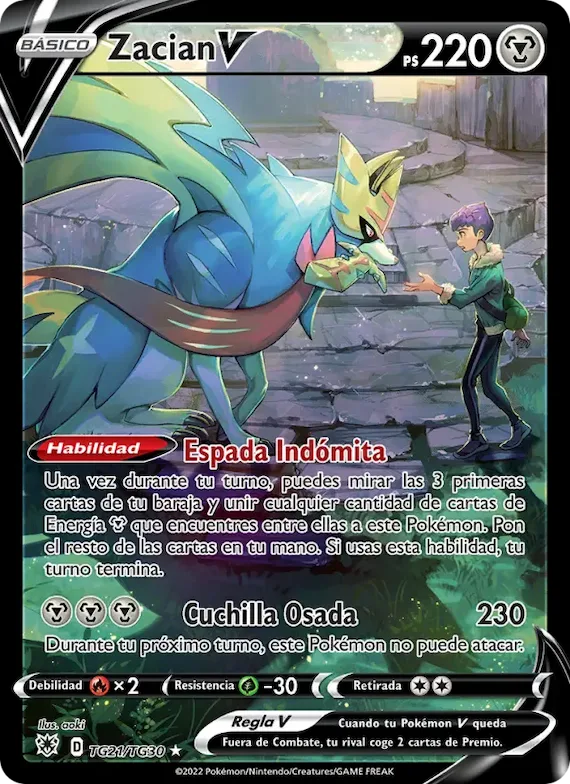 Zacian V TG21 – Resplandor Astral Galería de Entrenador