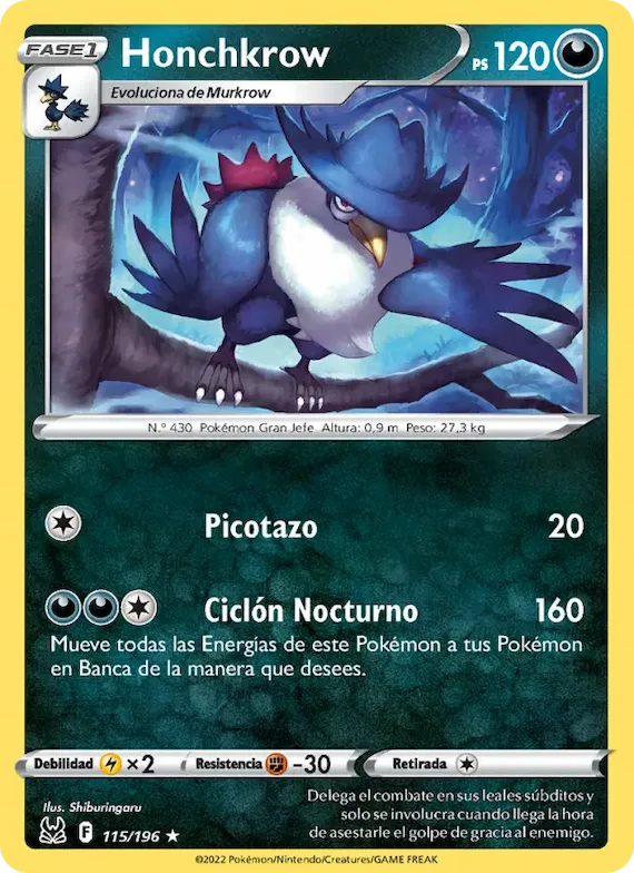 Honchkrow 115 – Origen Perdido