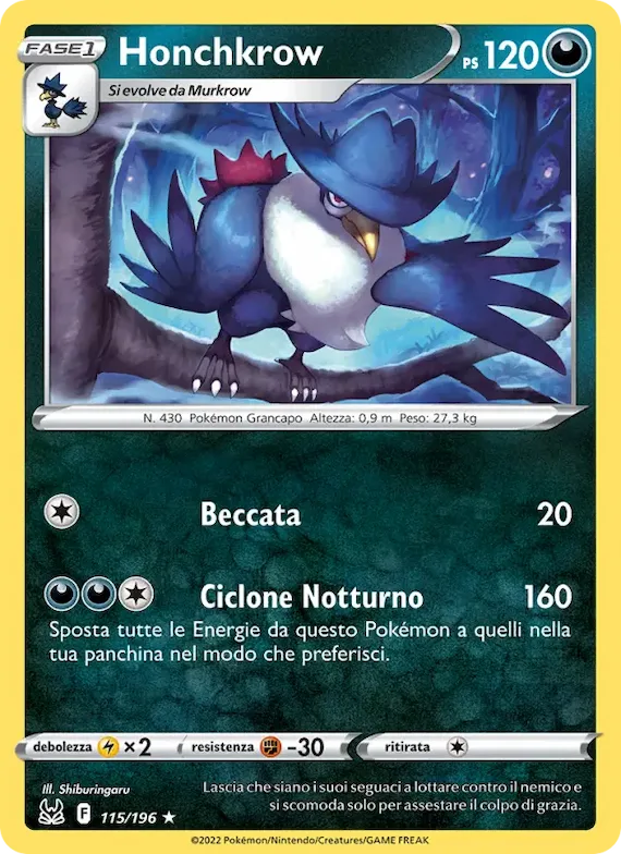Honchkrow 115 – Origine Perduta
