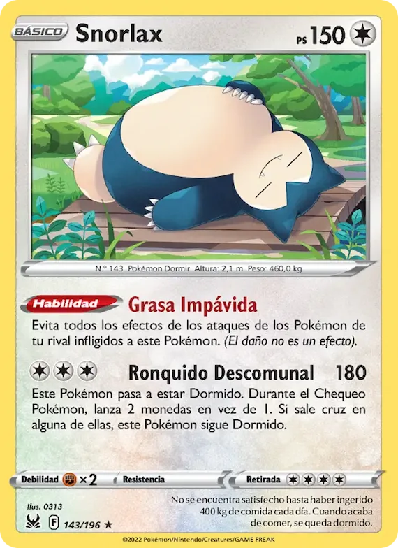 Snorlax 143 – Origen Perdido