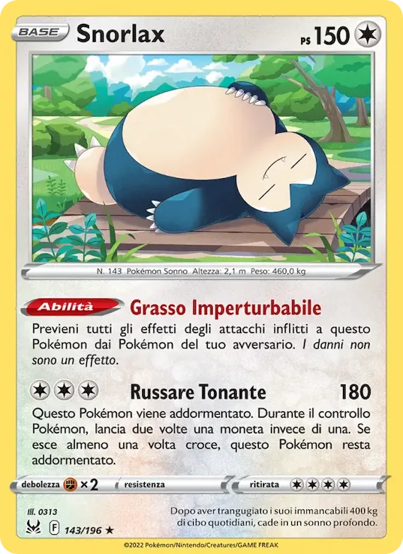 Snorlax 143 – Origine Perduta