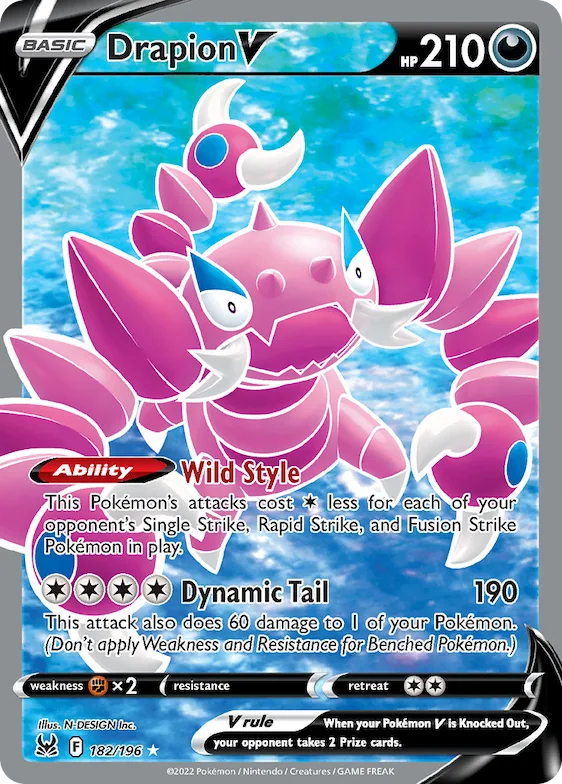 Drapion V #182 – Lost Origin