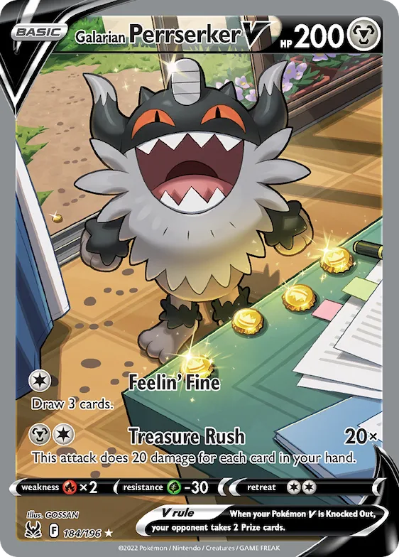 Galarian Perrserker V #184 – Lost Origin