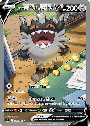 Galarian Perrserker V #184 – Lost Origin