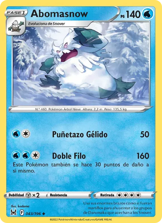 Abomasnow 43 – Origen Perdido