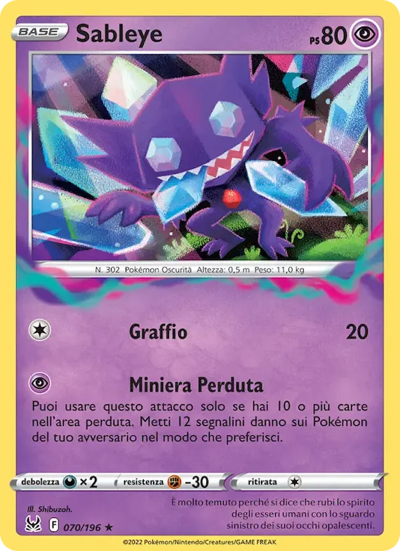 Sableye 70 – Origine Perduta