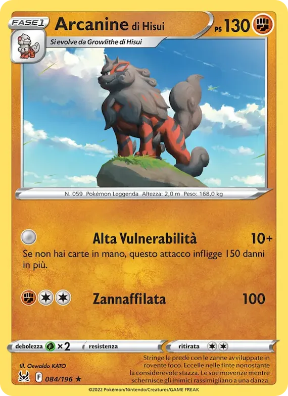 Arcanine di Hisui 84 – Origine Perduta