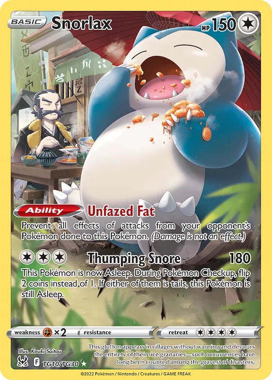 Snorlax #TG10 – Lost Origin Trainer Gallery