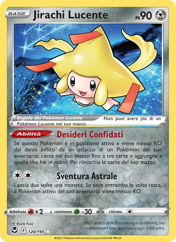 Jirachi Lucente 120 – Tempesta Argentata