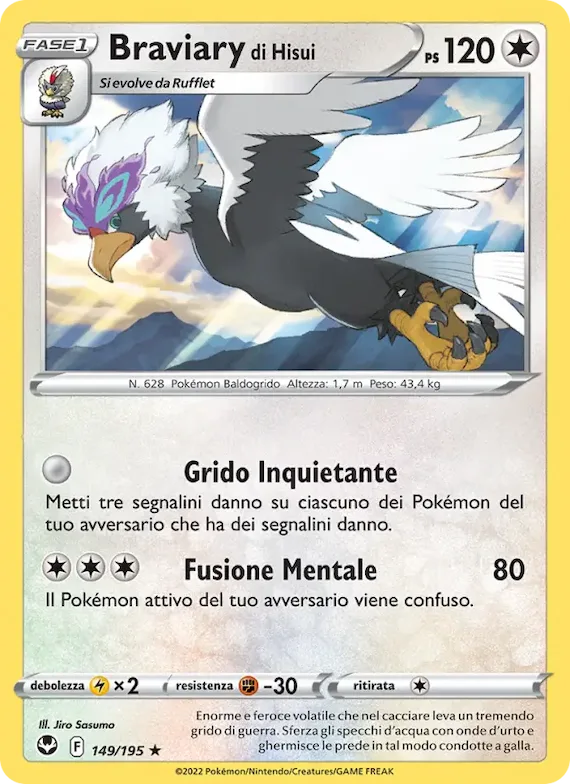 Braviary di Hisui 149 – Tempesta Argentata