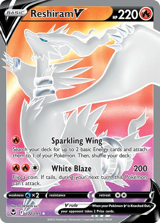 Reshiram V #172 – Silver Tempest