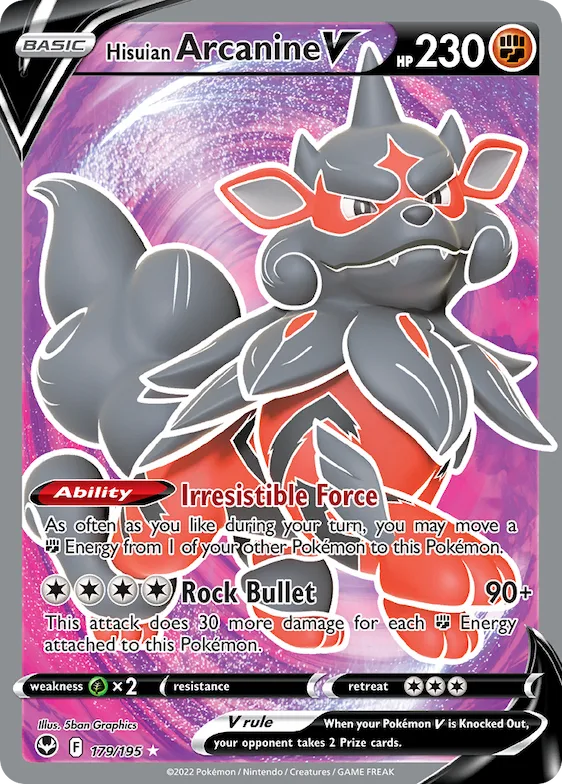 Hisuian Arcanine V #179 – Silver Tempest