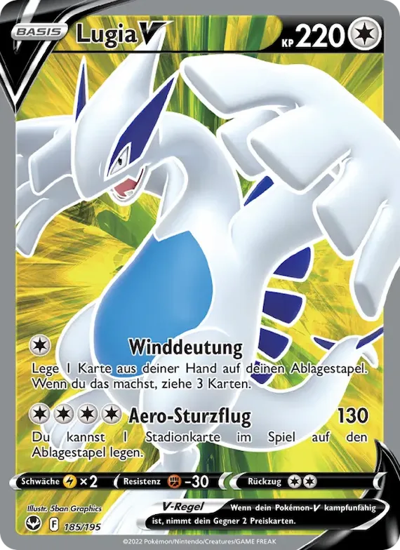 Lugia V 185 – Silberne Sturmwinde