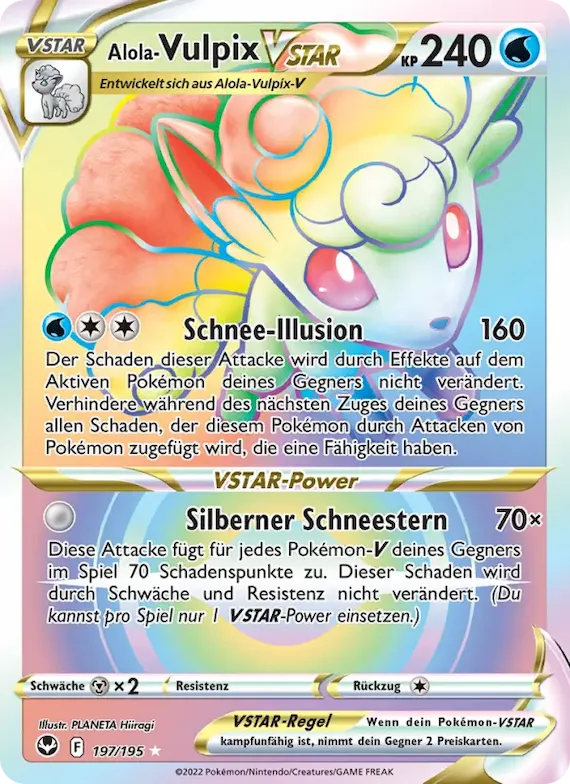 Alola Vulpix-VSTAR 197 – Silberne Sturmwinde
