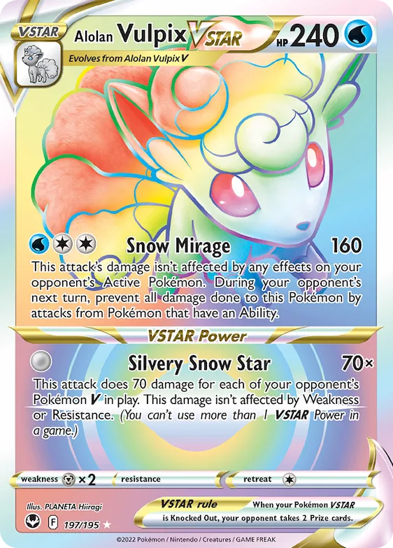 Alolan Vulpix VSTAR #197 – Silver Tempest