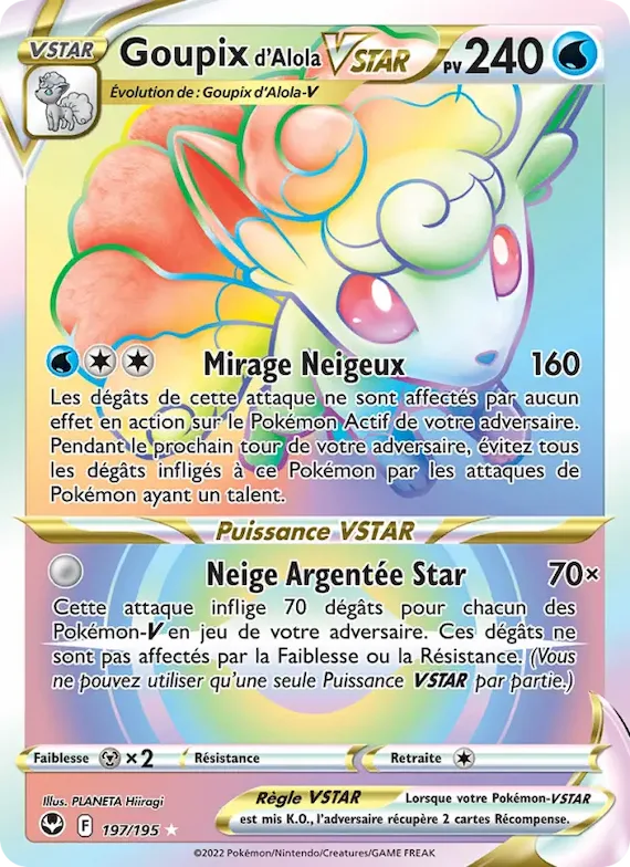 Goupix d'Alola VSTAR 197 – Tempête Argentée