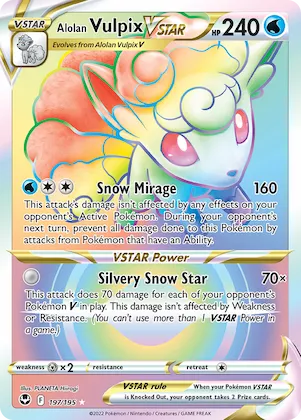 Alolan Vulpix VSTAR #197 – Silver Tempest