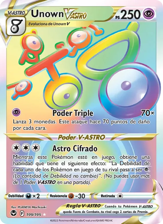 Unown V-ASTRO 199 – Tempestad Plateada
