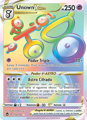 Unown V-ASTRO 199 – Tempestad Plateada