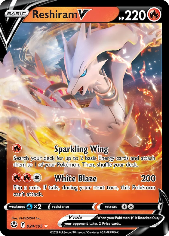 Reshiram V #24 – Silver Tempest
