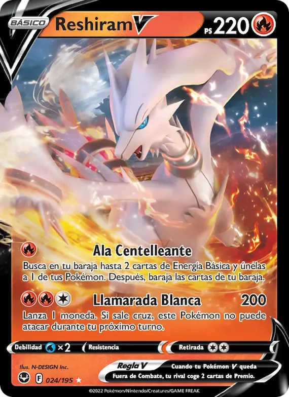 Reshiram V 24 – Tempestad Plateada