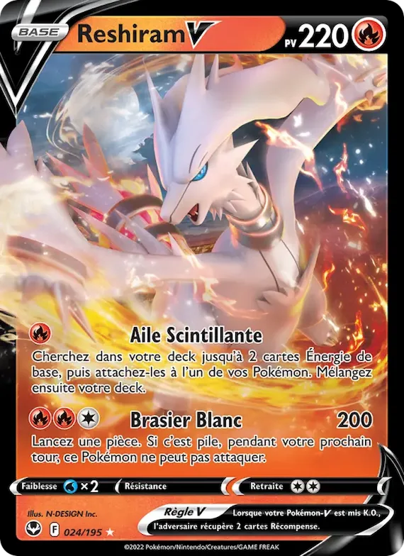 Reshiram V 24 – Tempête Argentée