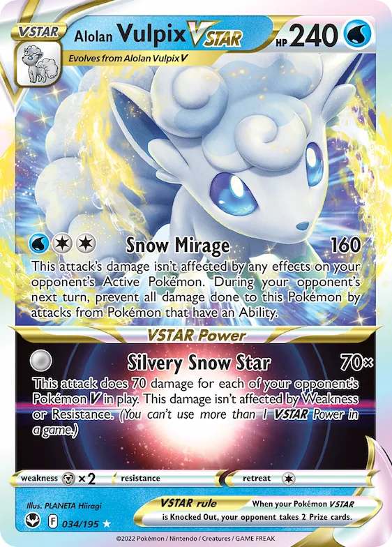 Alolan Vulpix VSTAR #34 – Silver Tempest