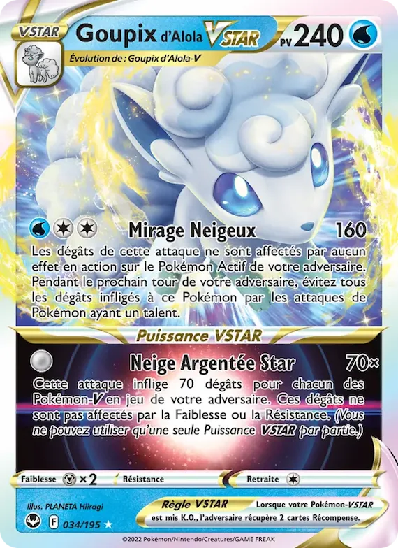 Goupix d'Alola VSTAR 34 – Tempête Argentée