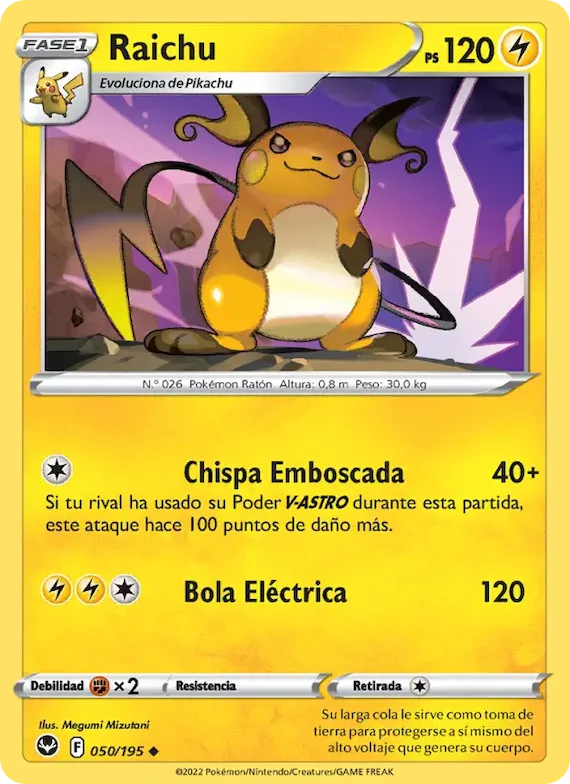 Raichu 50 – Tempestad Plateada