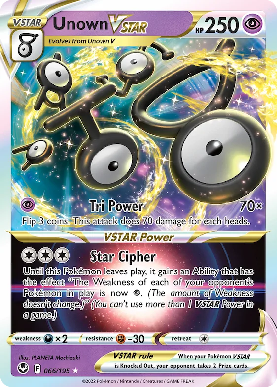 Unown VSTAR #66 – Silver Tempest