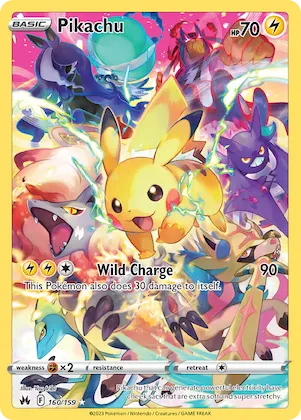 Pikachu #160 – Crown Zenith