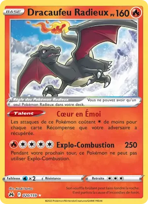Dracaufeu Radieux 20 – Zénith Suprême