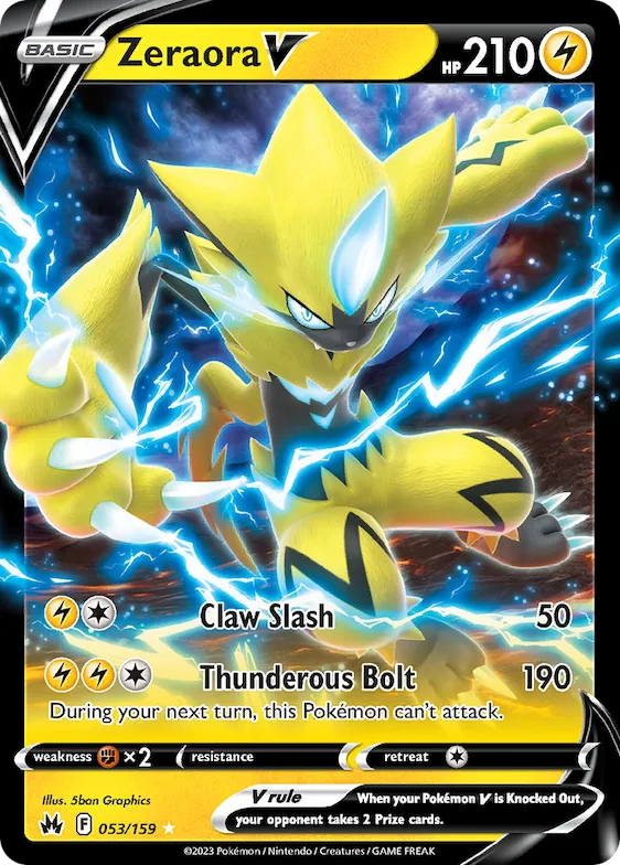 Zeraora V #53 – Crown Zenith