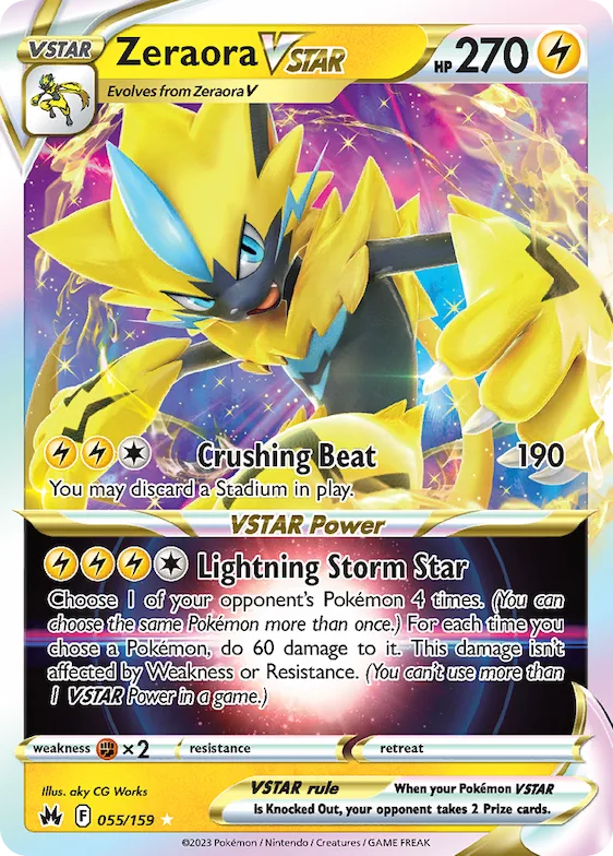 Zeraora VSTAR #55 – Crown Zenith