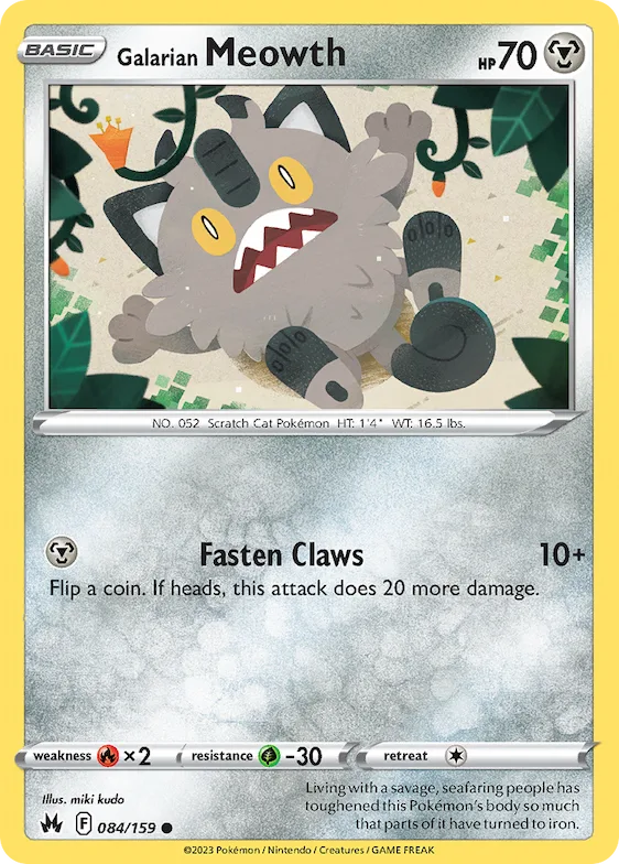 Meowth de Galar 84 – Realeza Absoluta